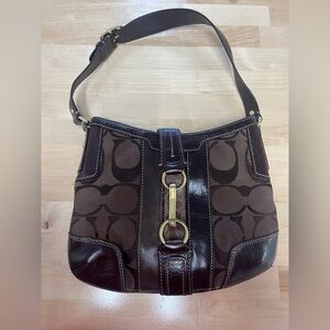 Coach Hampton Signature Shoulder Bag - Vintage Y2K Brown Monogram